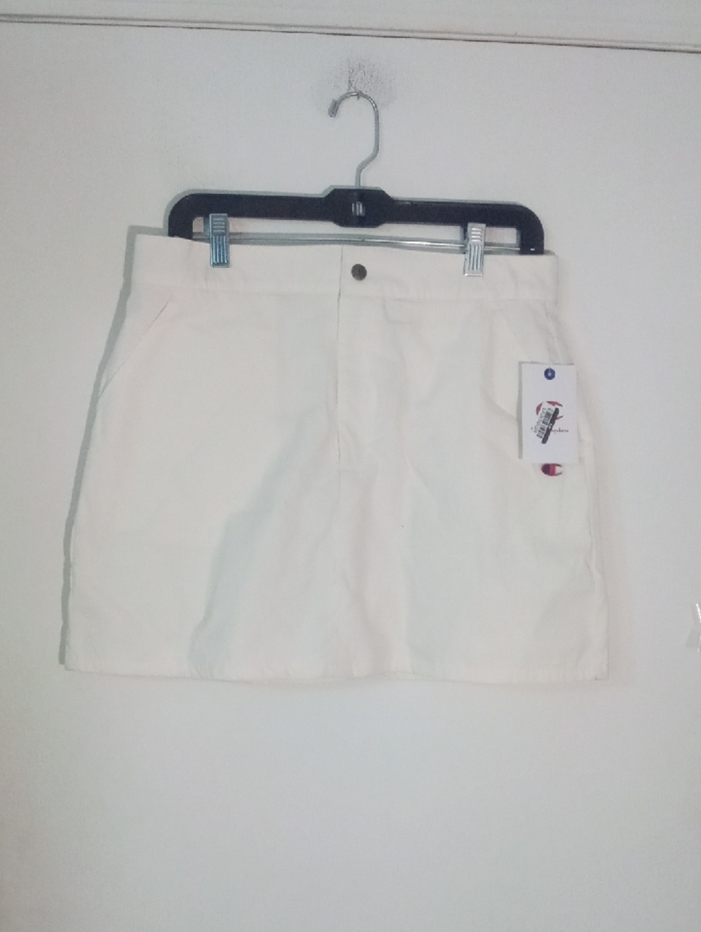 Champion White Mini Skirt Sz 10 NWT $32 Lined